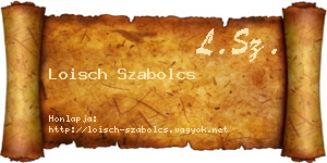Loisch Szabolcs névjegykártya